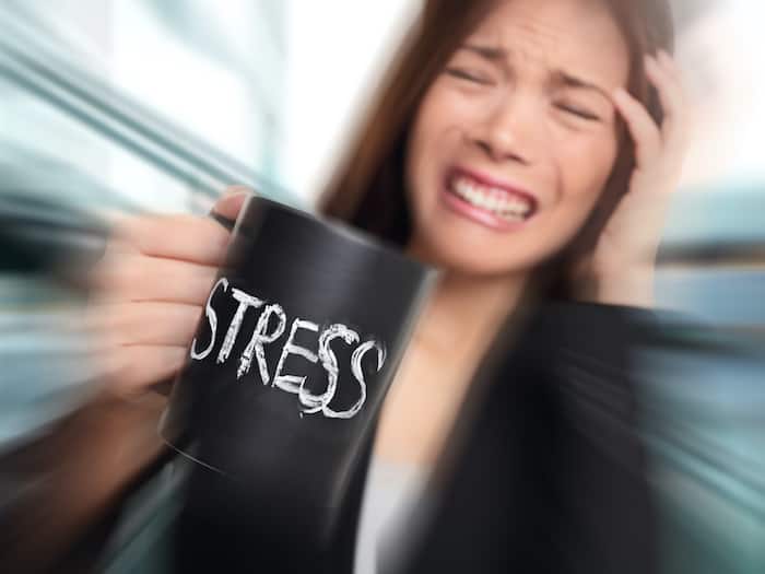 Stress - Lady holding cup